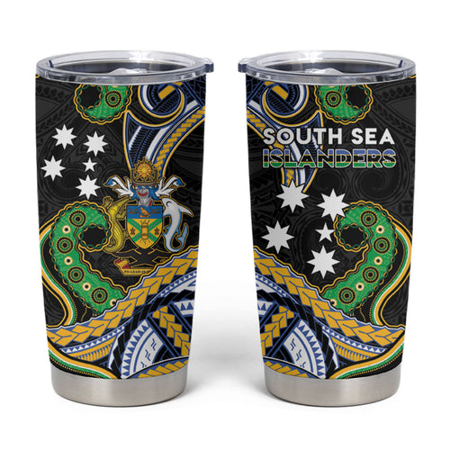 South Sea Islanders And Solomon Islands Tumbler Cup Solomons Coat Of Arms And Southern Cross