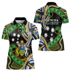 South Sea Islanders And Solomon Islands Women Polo Shirt Solomons Coat Of Arms And Southern Cross