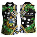 South Sea Islanders And Solomon Islands Women Sleeveless Polo Shirt Solomons Coat Of Arms And Southern Cross