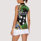 South Sea Islanders And Solomon Islands Women Sleeveless Polo Shirt Solomons Coat Of Arms And Southern Cross