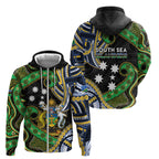 South Sea Islanders And Solomon Islands Zip Hoodie Solomons Coat Of Arms And Southern Cross