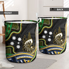 South Sea Islanders And New Caledonia Laundry Basket Nautilus Shell Southern Cross Tribal Pattern