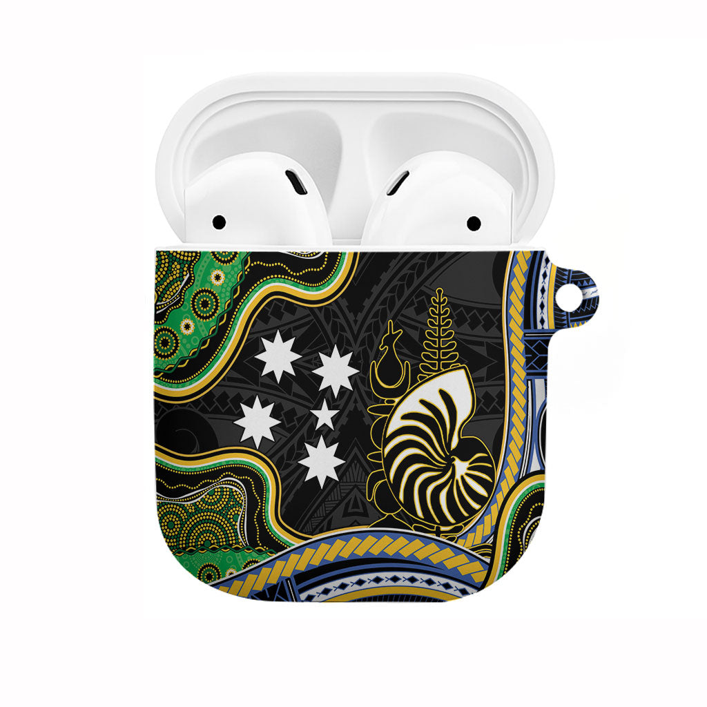 South Sea Islanders And New Caledonia AirPods Case Nautilus Shell Southern Cross Tribal Pattern