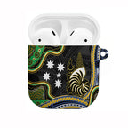 South Sea Islanders And New Caledonia AirPods Case Nautilus Shell Southern Cross Tribal Pattern