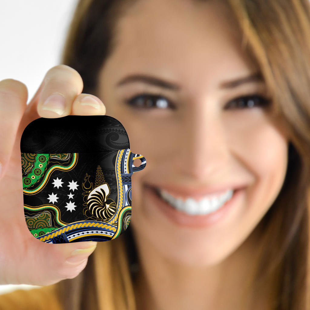 South Sea Islanders And New Caledonia AirPods Case Nautilus Shell Southern Cross Tribal Pattern