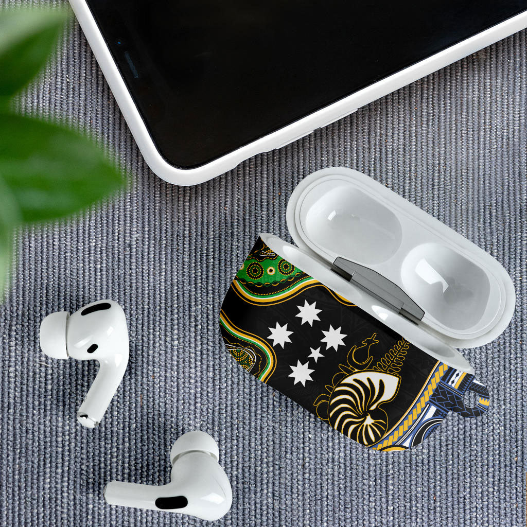 South Sea Islanders And New Caledonia AirPods Case Nautilus Shell Southern Cross Tribal Pattern