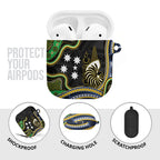 South Sea Islanders And New Caledonia AirPods Case Nautilus Shell Southern Cross Tribal Pattern