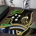 South Sea Islanders And New Caledonia Area Rug Nautilus Shell Southern Cross Tribal Pattern