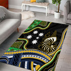 South Sea Islanders And New Caledonia Area Rug Nautilus Shell Southern Cross Tribal Pattern