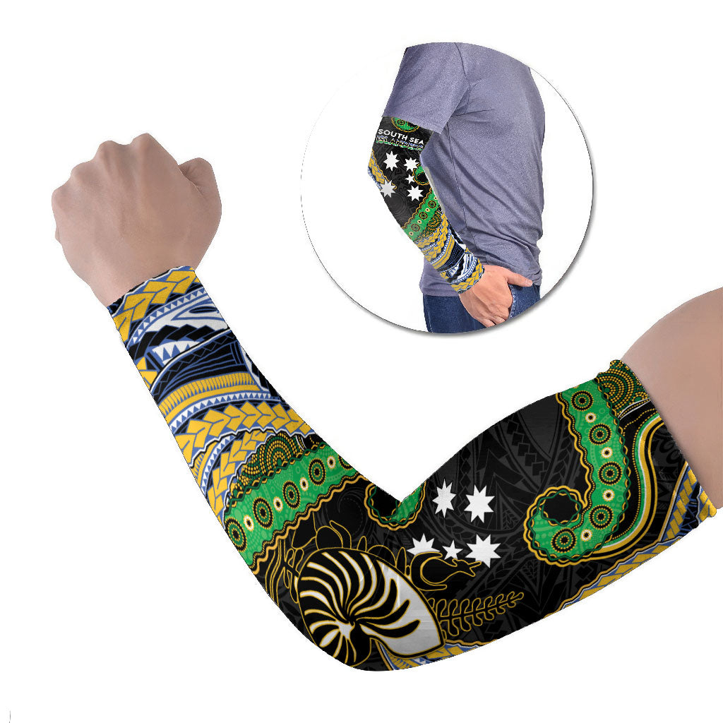 South Sea Islanders And New Caledonia Arm Sleeves Nautilus Shell Southern Cross Tribal Pattern