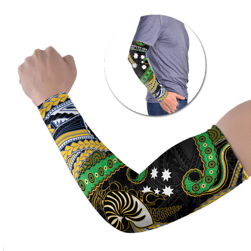 South Sea Islanders And New Caledonia Arm Sleeves Nautilus Shell Southern Cross Tribal Pattern