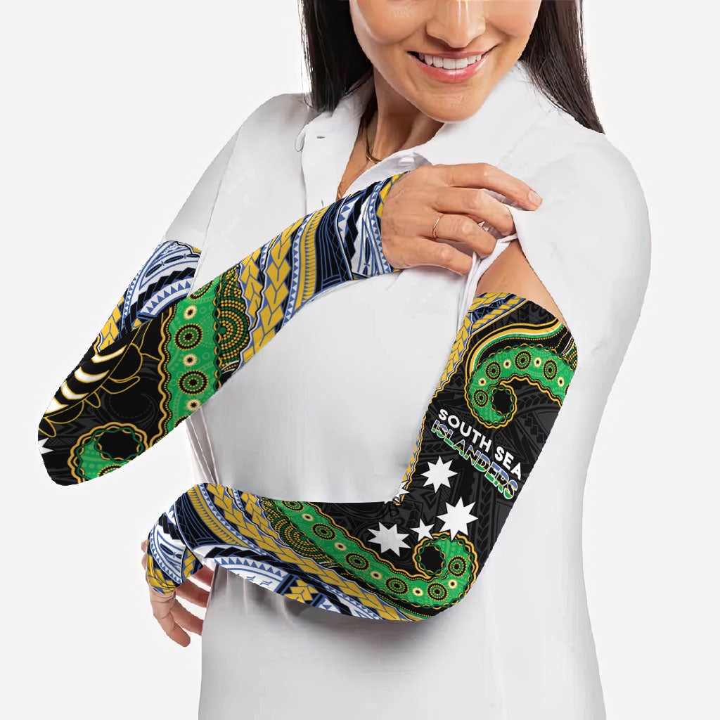 South Sea Islanders And New Caledonia Arm Sleeves Nautilus Shell Southern Cross Tribal Pattern