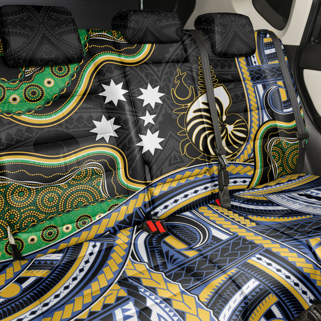 South Sea Islanders And New Caledonia Back Car Seat Cover Nautilus Shell Southern Cross Tribal Pattern
