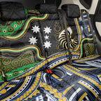 South Sea Islanders And New Caledonia Back Car Seat Cover Nautilus Shell Southern Cross Tribal Pattern