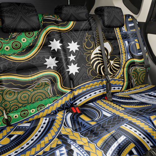South Sea Islanders And New Caledonia Back Car Seat Cover Nautilus Shell Southern Cross Tribal Pattern