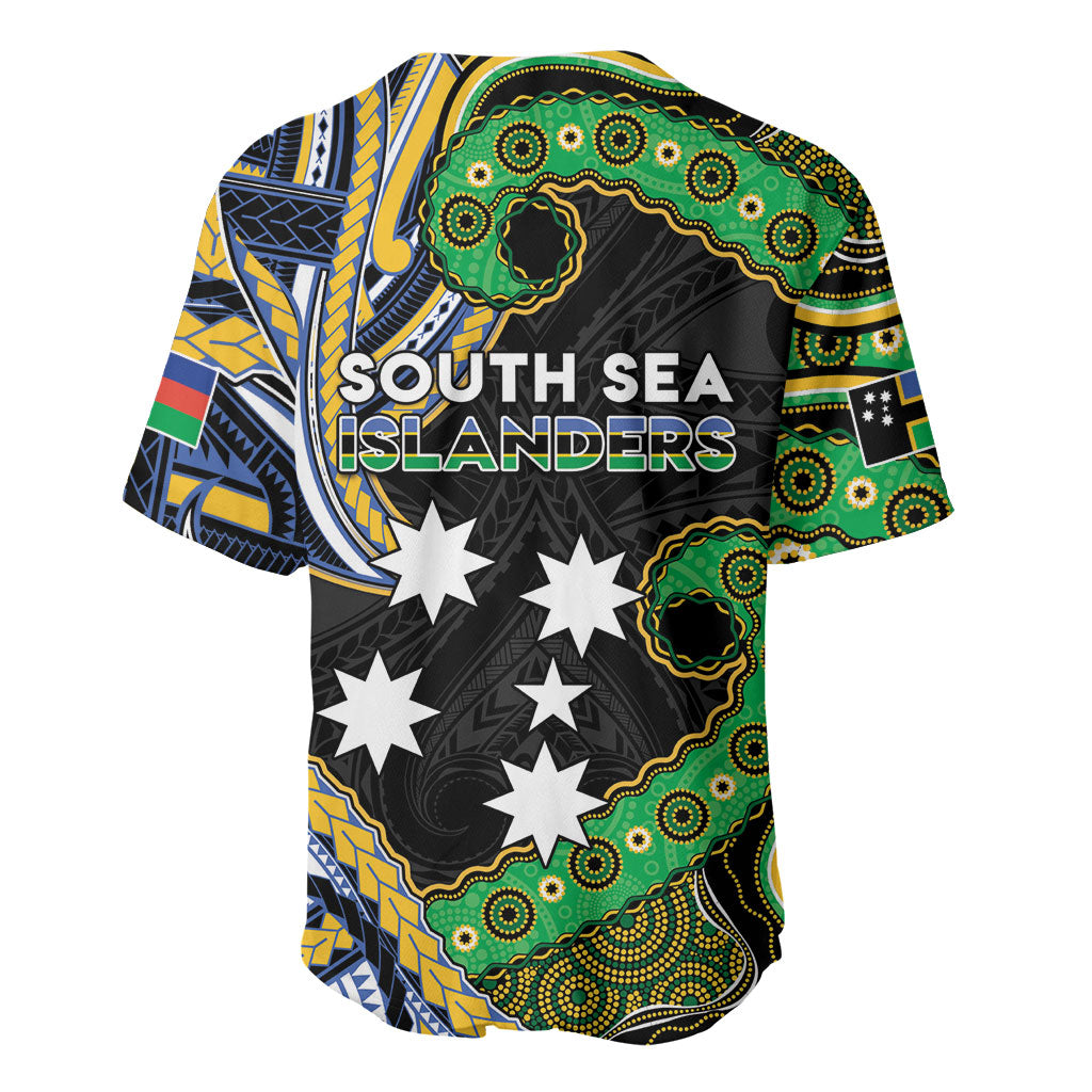 South Sea Islanders And New Caledonia Baseball Jersey Nautilus Shell Southern Cross Tribal Pattern