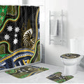 South Sea Islanders And New Caledonia Bathroom Set Nautilus Shell Southern Cross Tribal Pattern