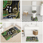 South Sea Islanders And New Caledonia Bathroom Set Nautilus Shell Southern Cross Tribal Pattern