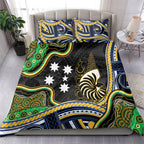 South Sea Islanders And New Caledonia Bedding Set Nautilus Shell Southern Cross Tribal Pattern