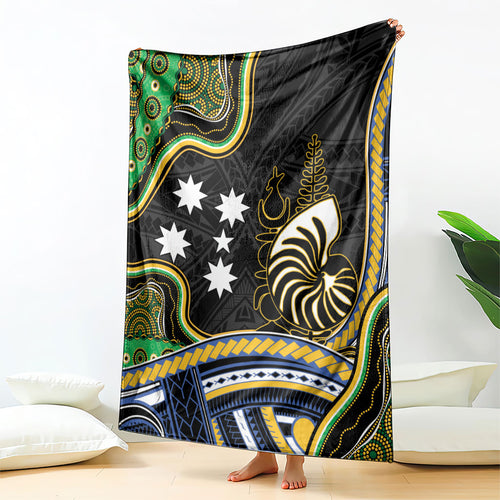 South Sea Islanders And New Caledonia Blanket Nautilus Shell Southern Cross Tribal Pattern