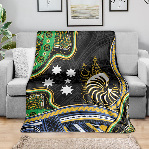 South Sea Islanders And New Caledonia Blanket Nautilus Shell Southern Cross Tribal Pattern