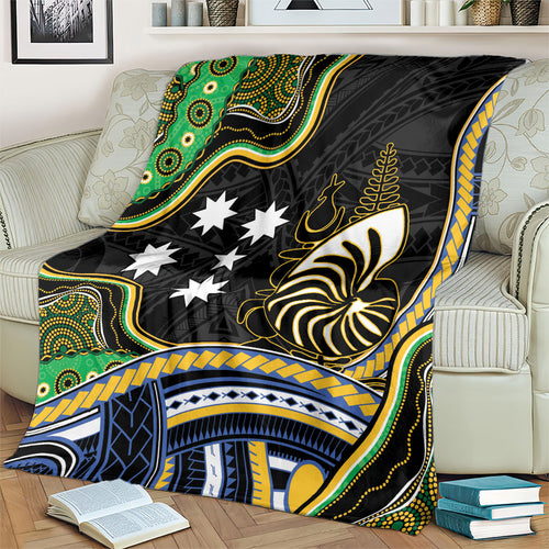 South Sea Islanders And New Caledonia Blanket Nautilus Shell Southern Cross Tribal Pattern