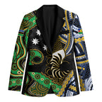 South Sea Islanders And New Caledonia Blazer Nautilus Shell Southern Cross Tribal Pattern