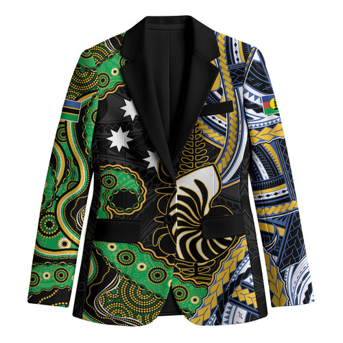 South Sea Islanders And New Caledonia Blazer Nautilus Shell Southern Cross Tribal Pattern