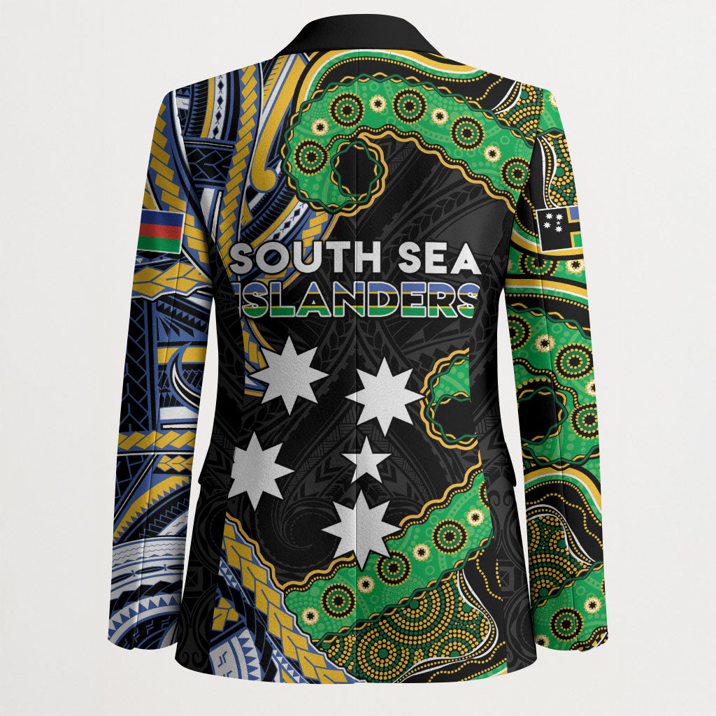 South Sea Islanders And New Caledonia Blazer Nautilus Shell Southern Cross Tribal Pattern