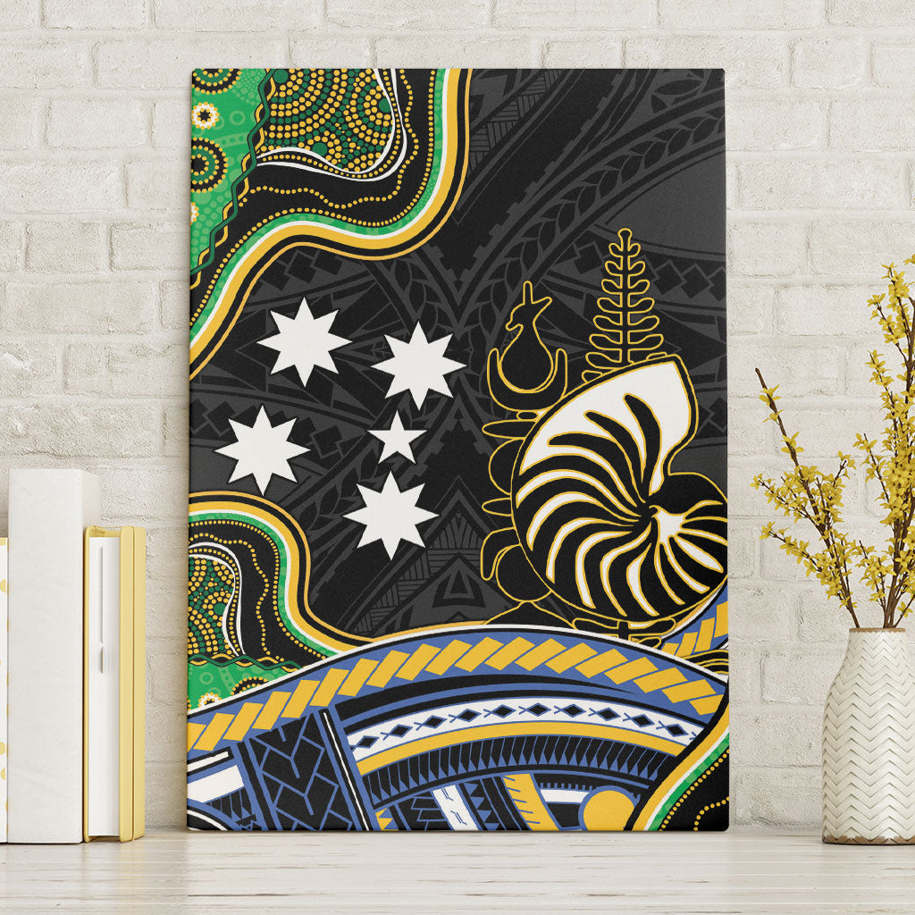 South Sea Islanders And New Caledonia Canvas Wall Art Nautilus Shell Southern Cross Tribal Pattern