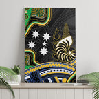South Sea Islanders And New Caledonia Canvas Wall Art Nautilus Shell Southern Cross Tribal Pattern