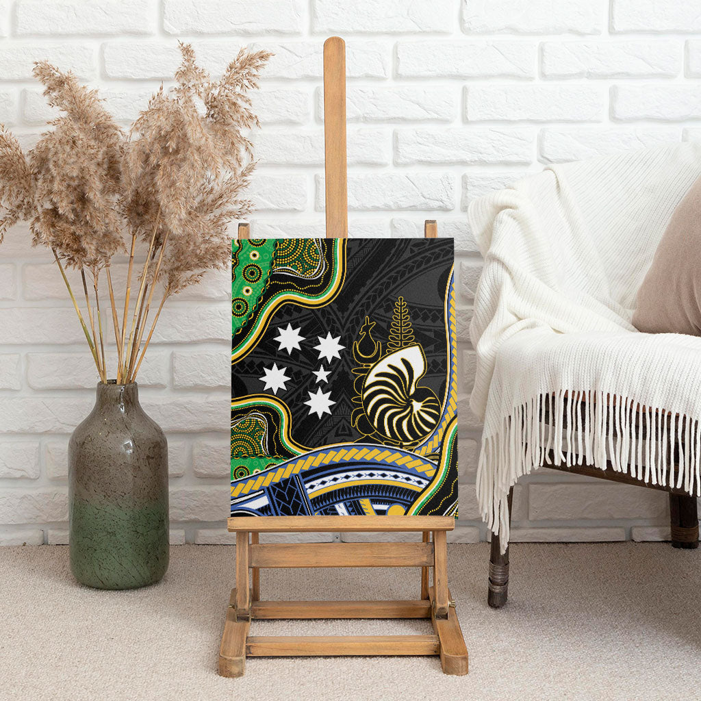 South Sea Islanders And New Caledonia Canvas Wall Art Nautilus Shell Southern Cross Tribal Pattern