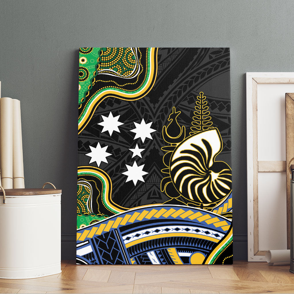 South Sea Islanders And New Caledonia Canvas Wall Art Nautilus Shell Southern Cross Tribal Pattern