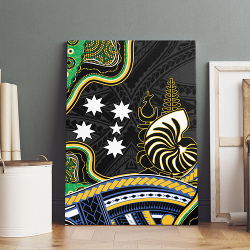 South Sea Islanders And New Caledonia Canvas Wall Art Nautilus Shell Southern Cross Tribal Pattern