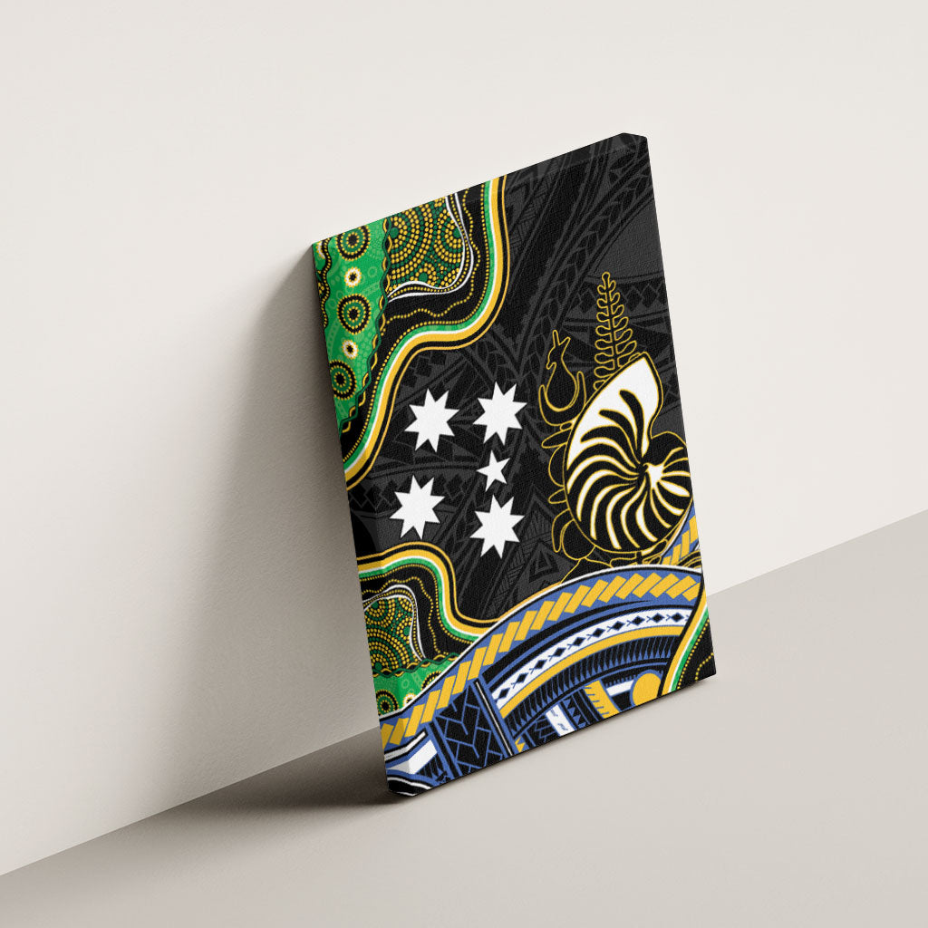 South Sea Islanders And New Caledonia Canvas Wall Art Nautilus Shell Southern Cross Tribal Pattern