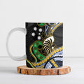 South Sea Islanders And New Caledonia Ceramic Mug Nautilus Shell Southern Cross Tribal Pattern