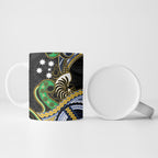 South Sea Islanders And New Caledonia Ceramic Mug Nautilus Shell Southern Cross Tribal Pattern
