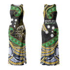 South Sea Islanders And New Caledonia Couples Matching Tank Maxi Dress and Hawaiian Shirt Nautilus Shell Southern Cross Tribal Pattern