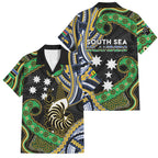 South Sea Islanders And New Caledonia Family Matching Summer Maxi Dress and Hawaiian Shirt Nautilus Shell Southern Cross Tribal Pattern
