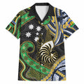 South Sea Islanders And New Caledonia Hawaiian Shirt Nautilus Shell Southern Cross Tribal Pattern