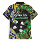 South Sea Islanders And New Caledonia Hawaiian Shirt Nautilus Shell Southern Cross Tribal Pattern