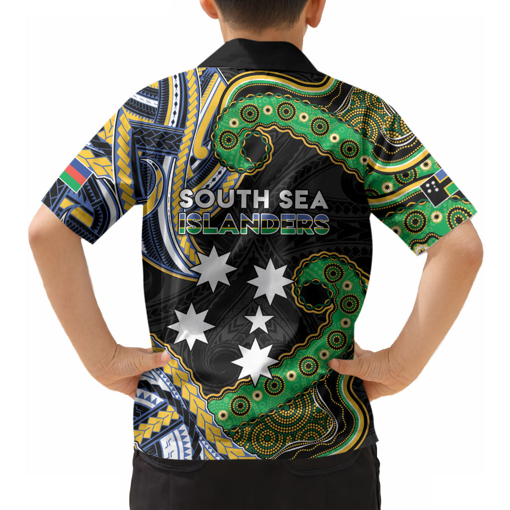 South Sea Islanders And New Caledonia Hawaiian Shirt Nautilus Shell Southern Cross Tribal Pattern