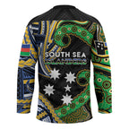 South Sea Islanders And New Caledonia Hockey Jersey Nautilus Shell Southern Cross Tribal Pattern