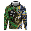 South Sea Islanders And New Caledonia Hoodie Nautilus Shell Southern Cross Tribal Pattern