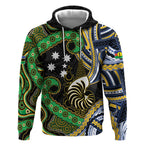 South Sea Islanders And New Caledonia Hoodie Nautilus Shell Southern Cross Tribal Pattern