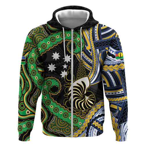 South Sea Islanders And New Caledonia Hoodie Nautilus Shell Southern Cross Tribal Pattern