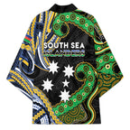 South Sea Islanders And New Caledonia Kimono Nautilus Shell Southern Cross Tribal Pattern