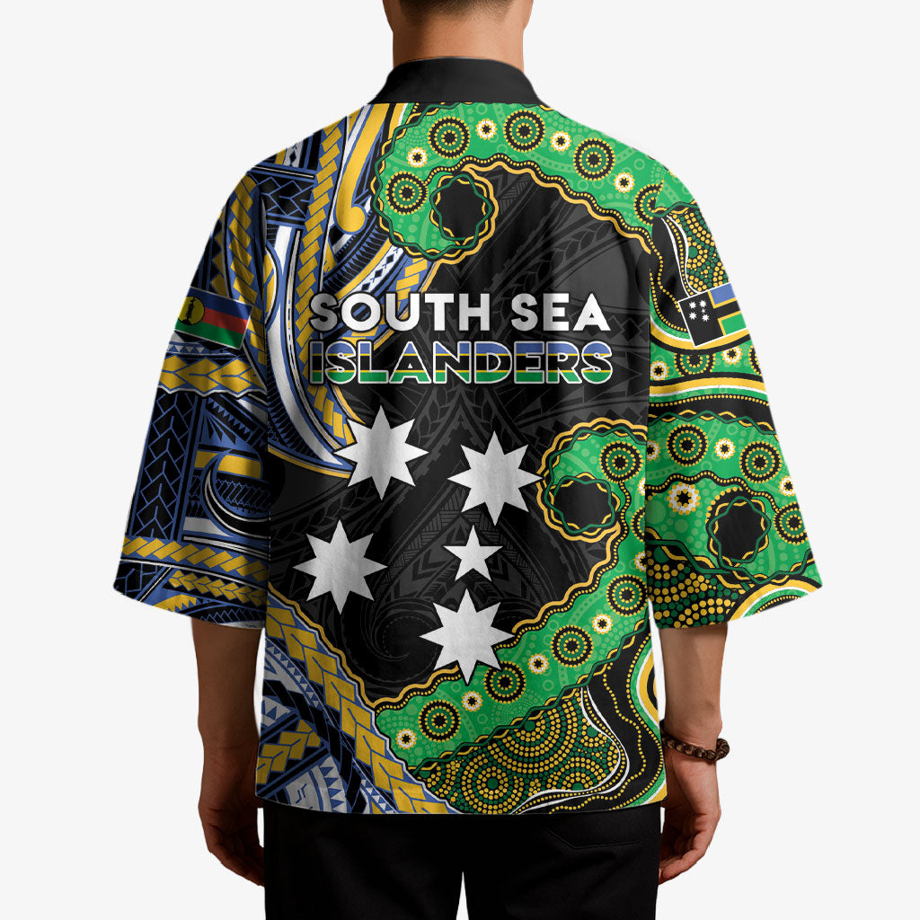 South Sea Islanders And New Caledonia Kimono Nautilus Shell Southern Cross Tribal Pattern
