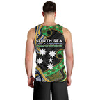 South Sea Islanders And New Caledonia Men Tank Top Nautilus Shell Southern Cross Tribal Pattern