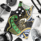 South Sea Islanders And New Caledonia Men Tank Top Nautilus Shell Southern Cross Tribal Pattern